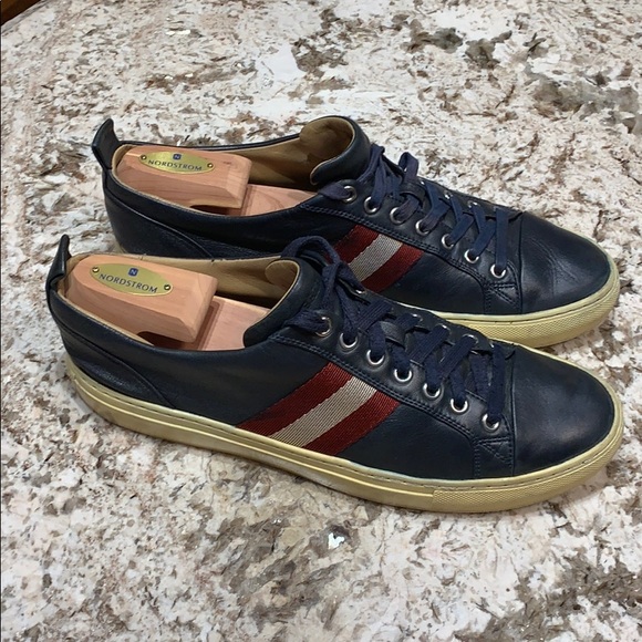 Navy Blue Bally Sneakers Hot Sale, SAVE 